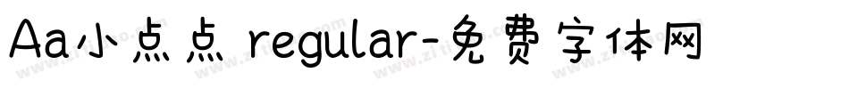 Aa小点点 regular字体转换
